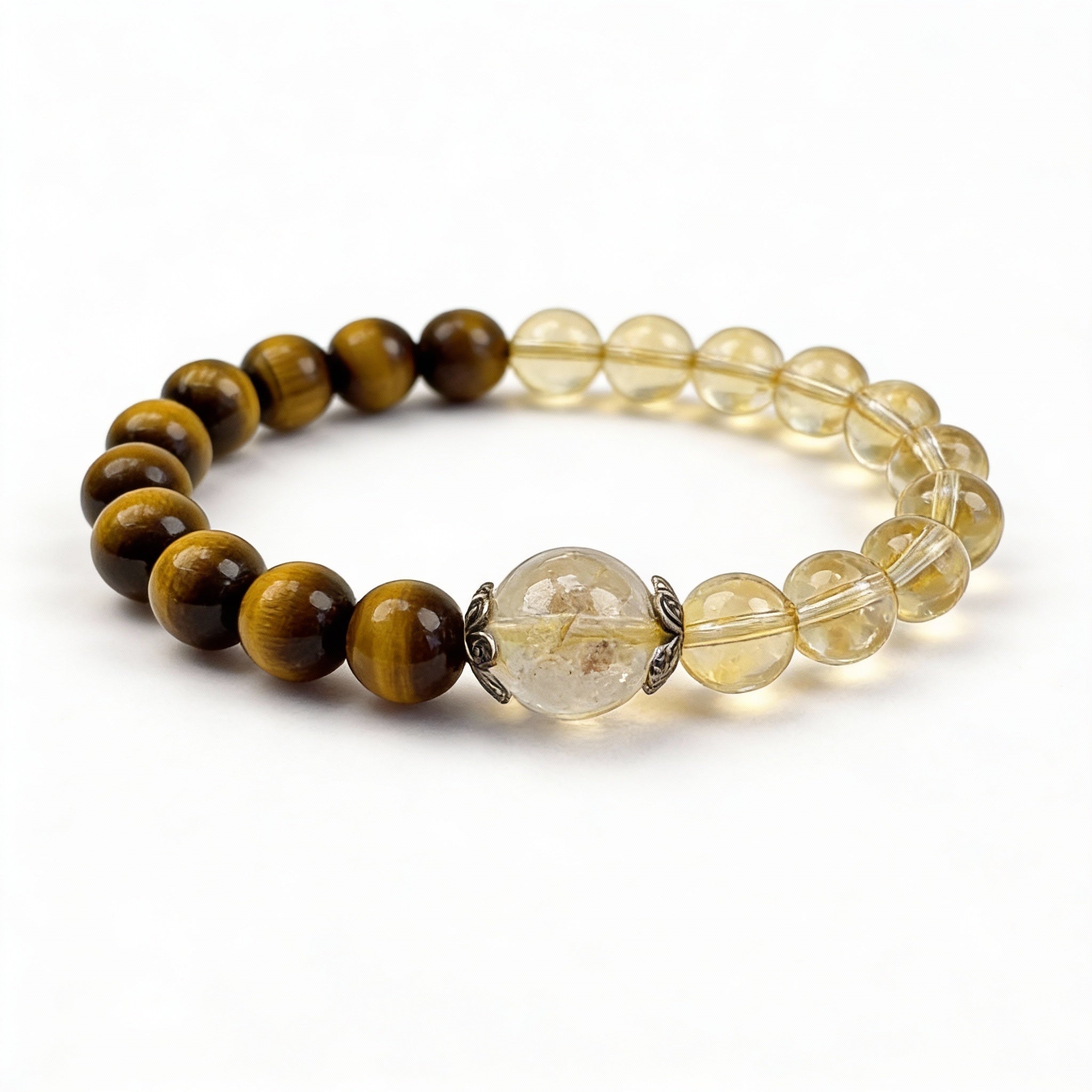 Rutilated Quartz Tiger’s Eye Abundance Bracelet