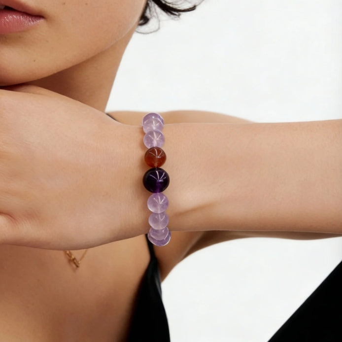 Amethyst Sunstone Spiritual Harmony Bracelet