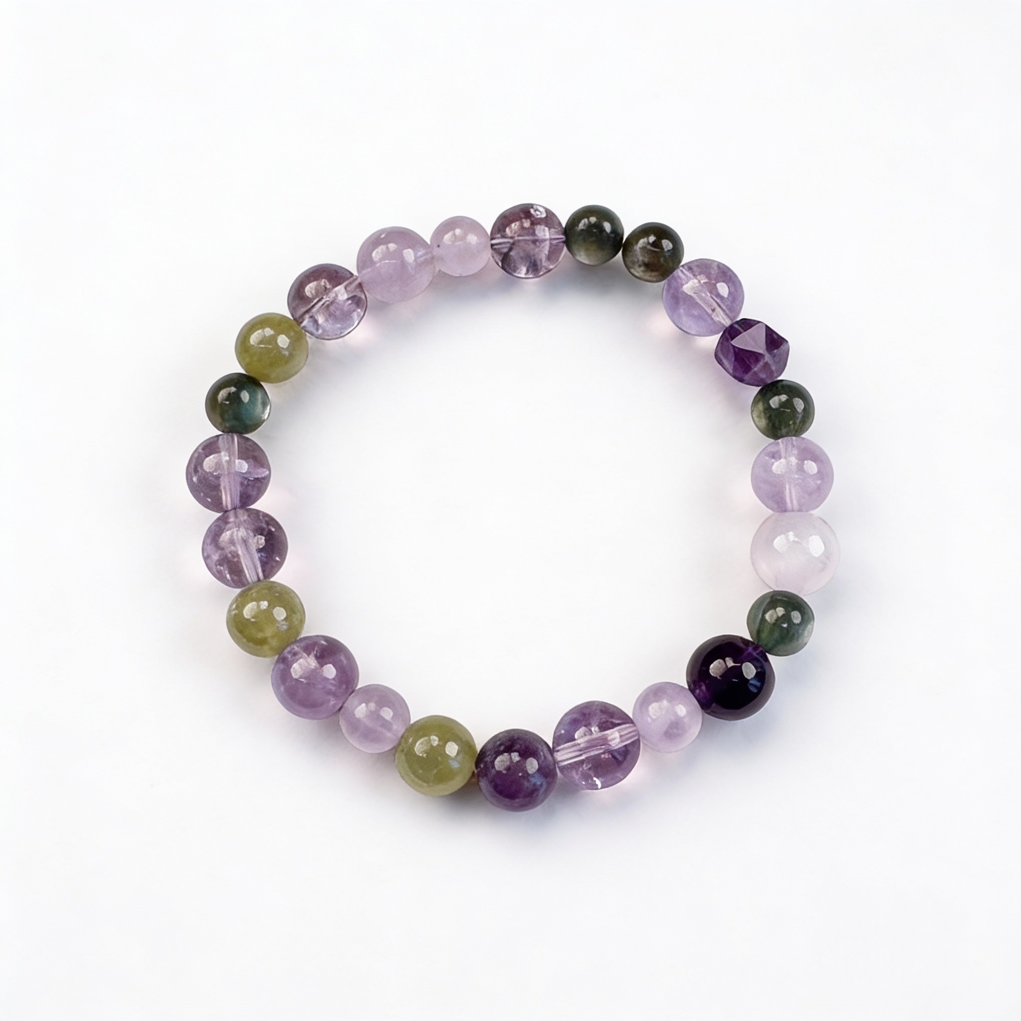 Amethyst Green Fluorite Clarity Bracelet