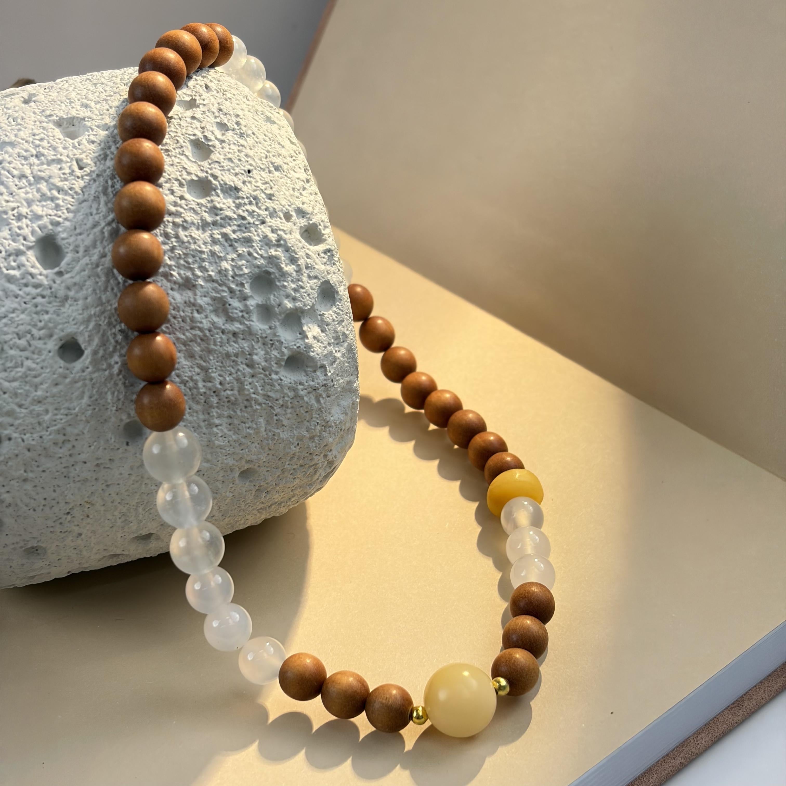 Yellow Chalcedony Clear Quartz Harmony Bracelet