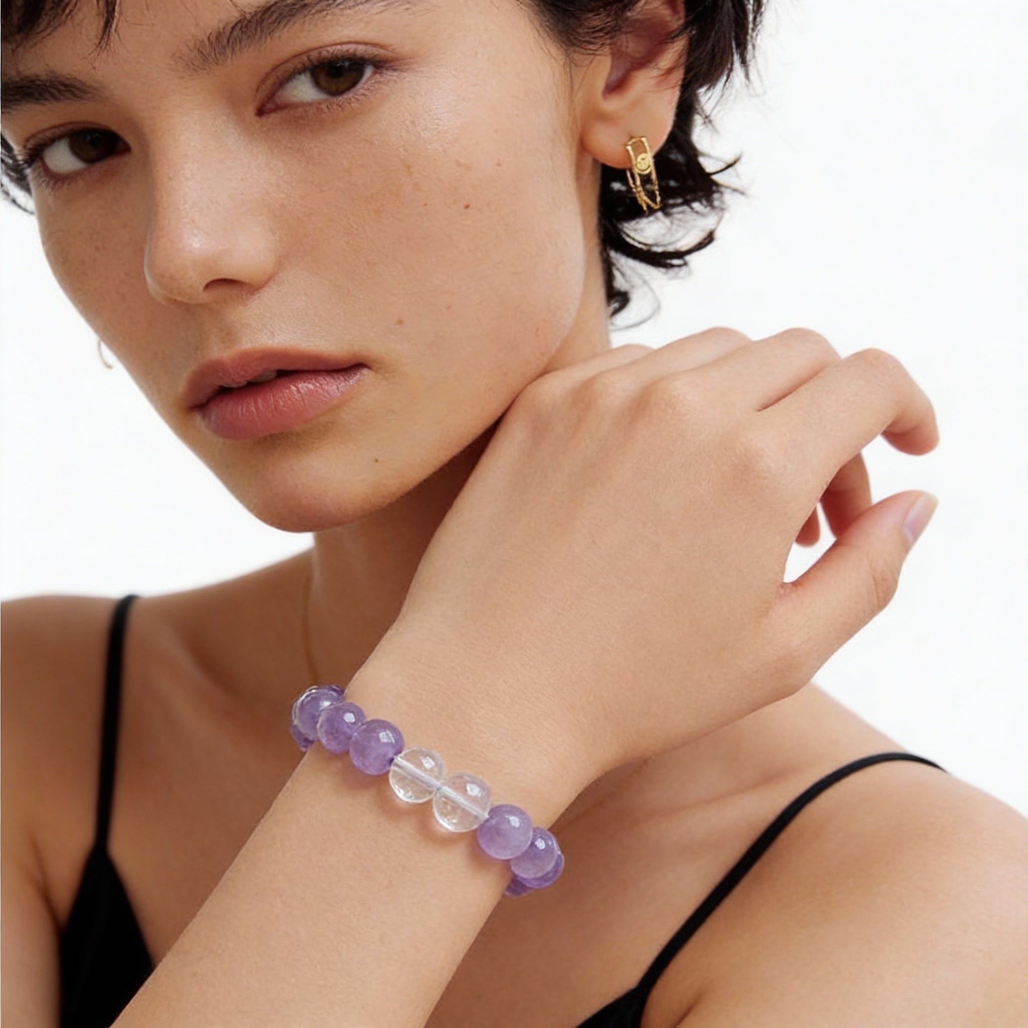 Amethyst Clear Quartz Harmony Bracelet