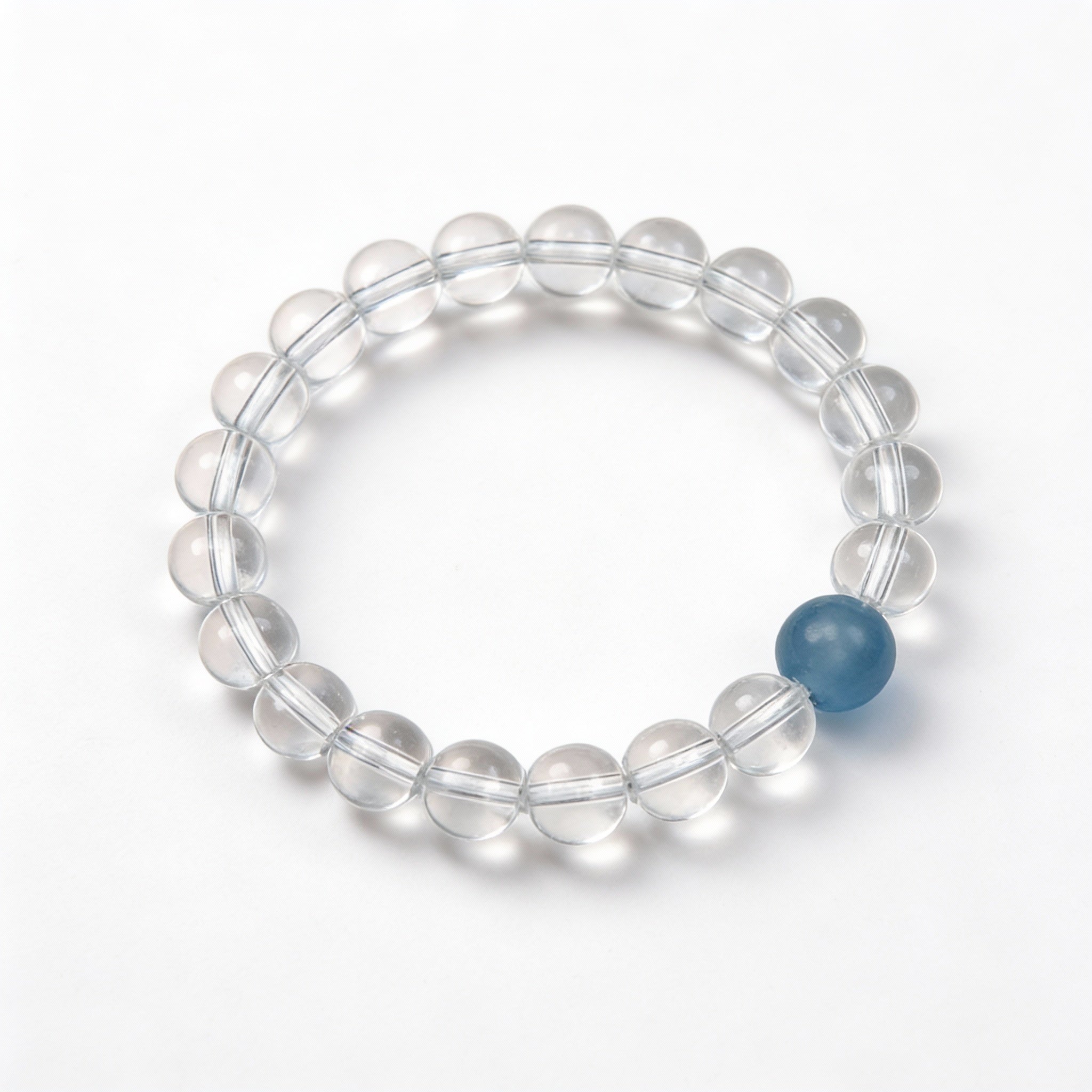 Clear Quartz Blue Chalcedony Healing Clarity Bracelet