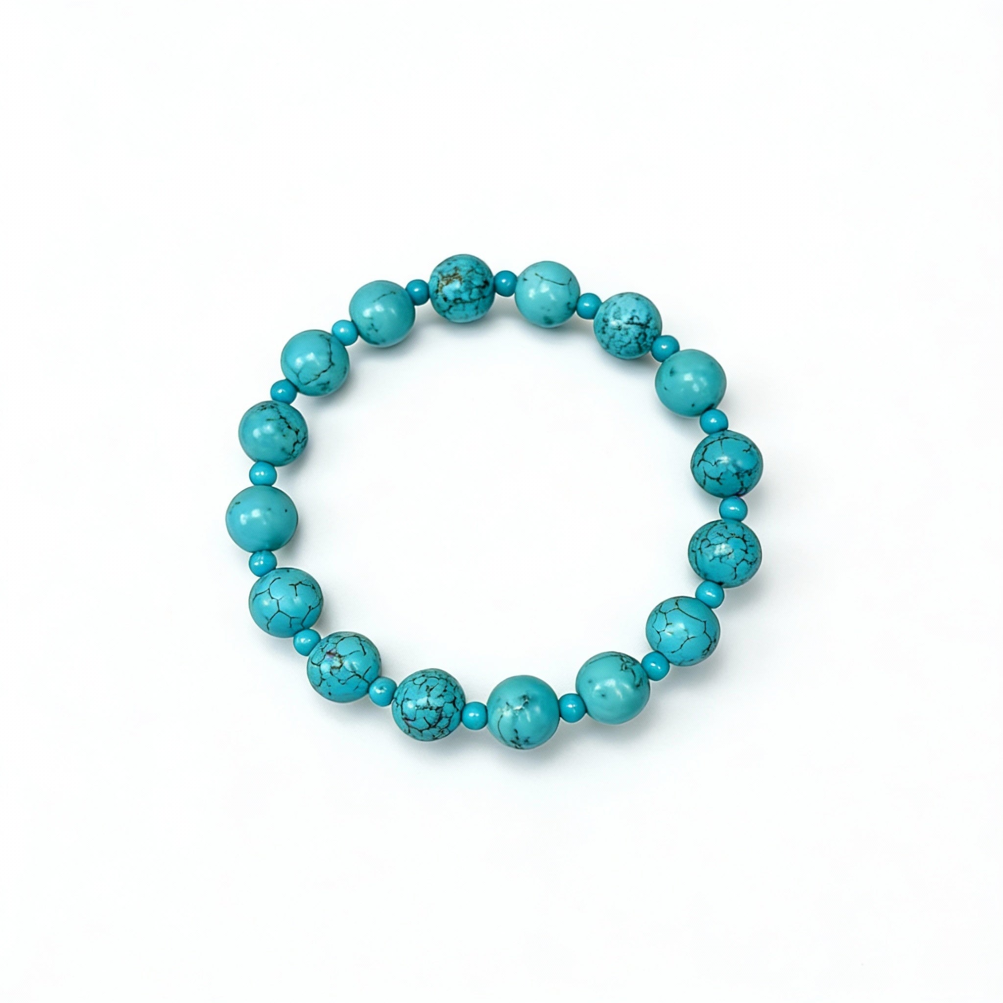 Turquoise Natural Gemstone Healing Calming Protection Energy Bracelet
