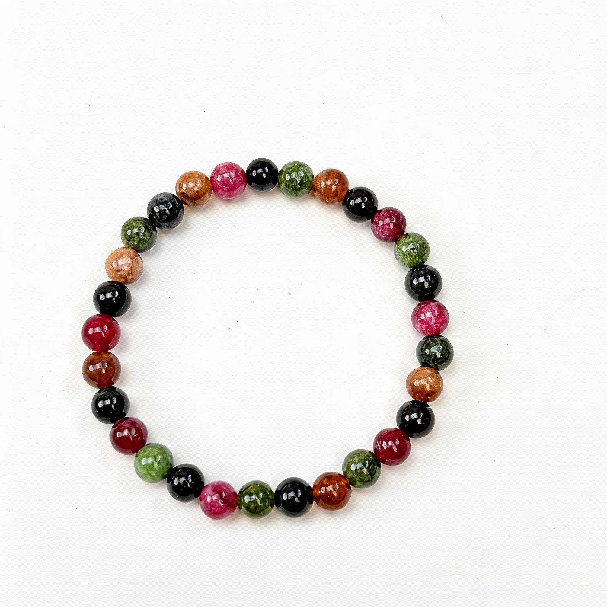 Multi-Color Tourmaline Healing Energy Protection Bracelet