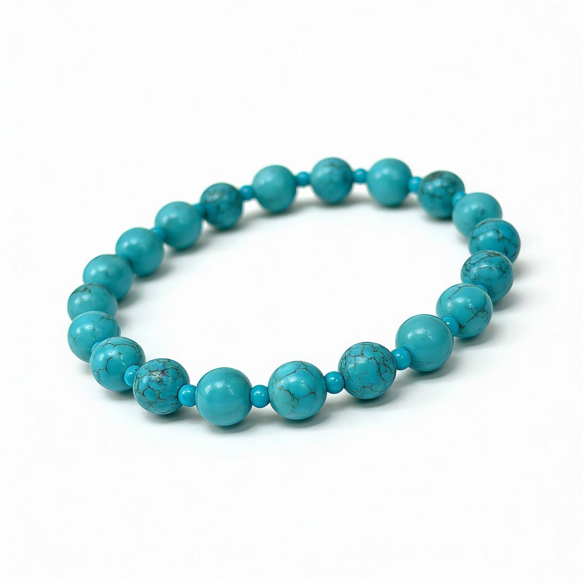 Turquoise Natural Gemstone Healing Calming Protection Energy Bracelet