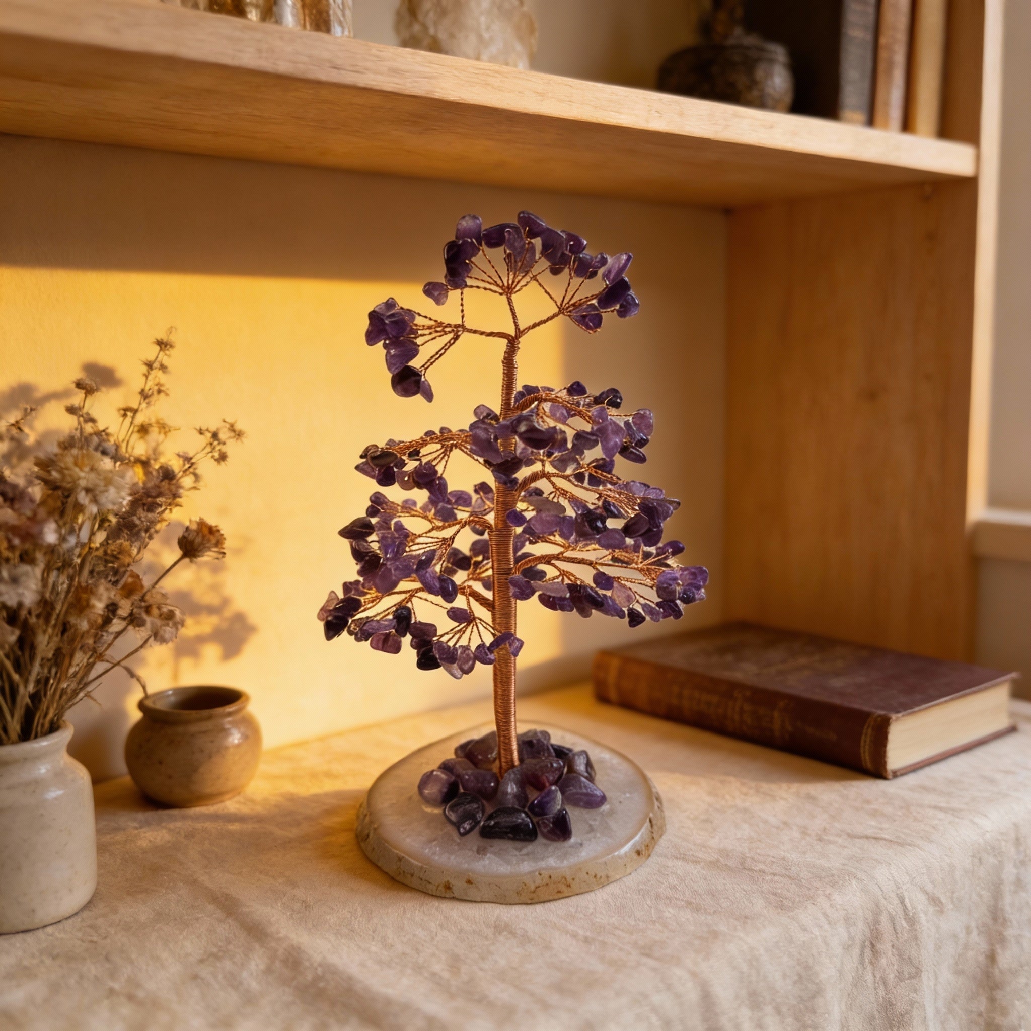 Amethyst Healing Protection Birthday Gift February Crystal Tree