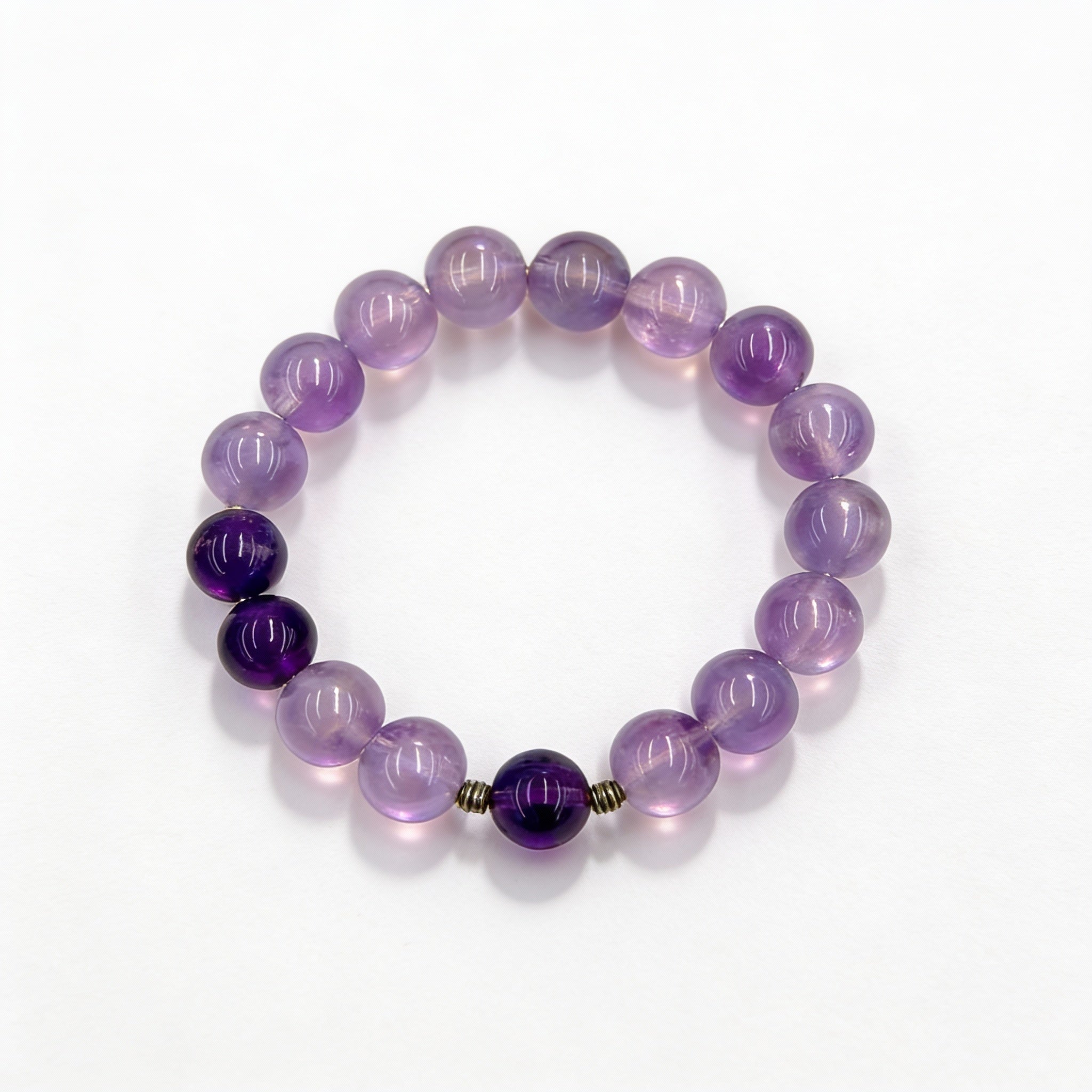 Amethyst Lavender Quartz Clarity Healing Bracelet
