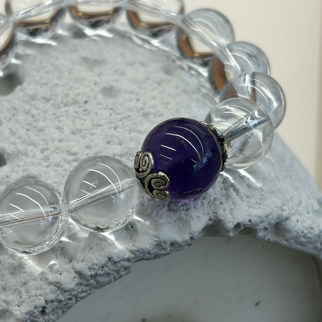Amethyst Smoky Quartz Protection Bracelet
