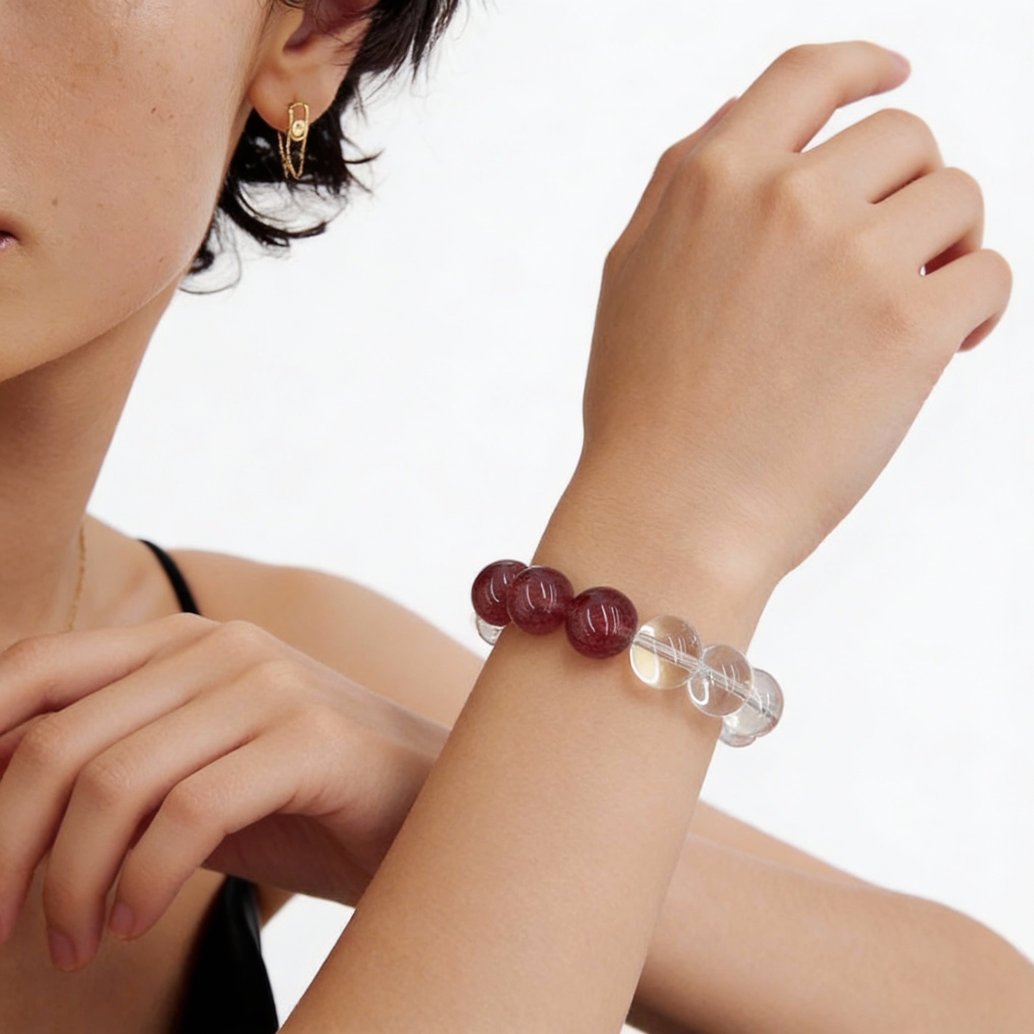 Strawberry Quartz Rose Quartz Harmony Bracelet