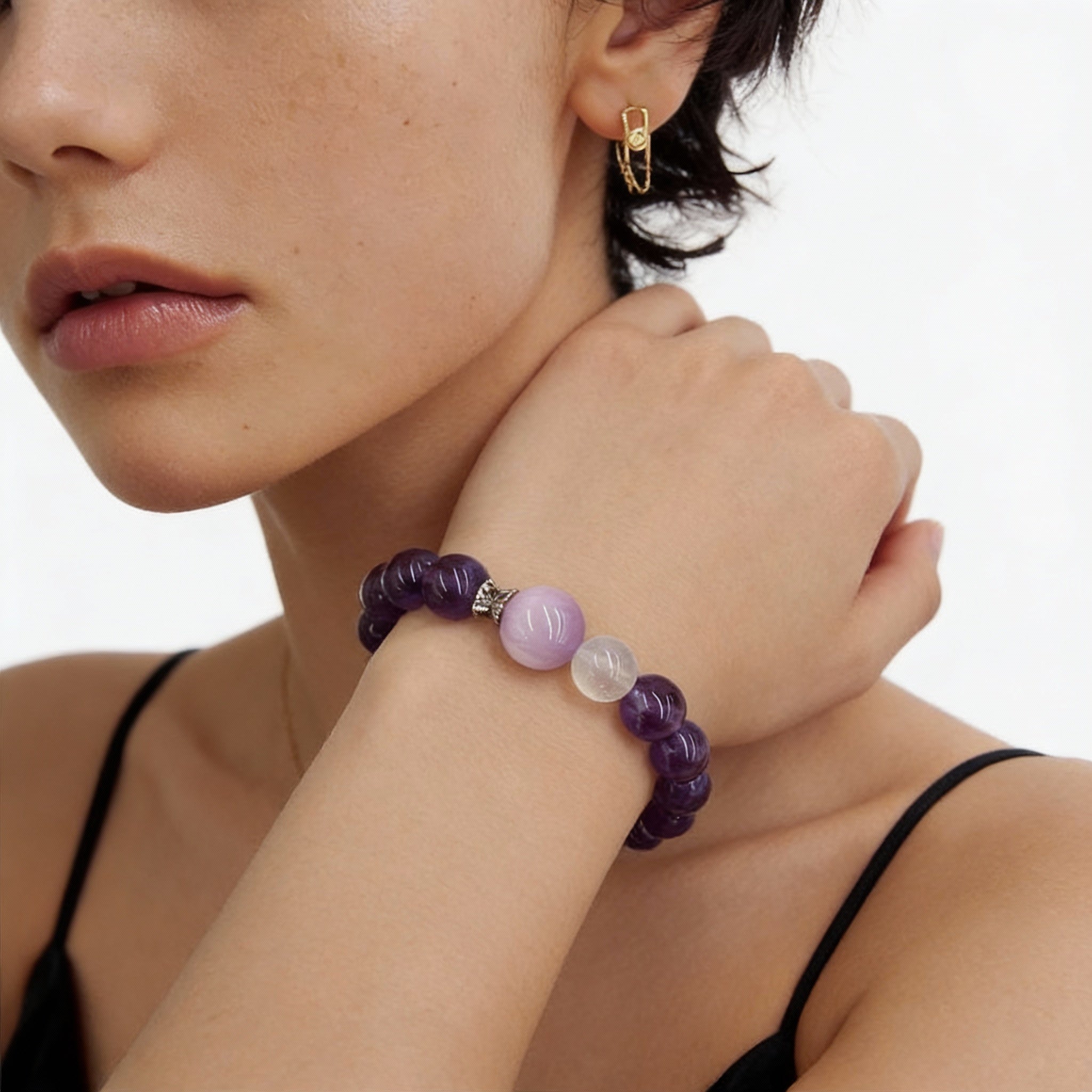 Amethyst Rose Quartz Love Serenity Bracelet
