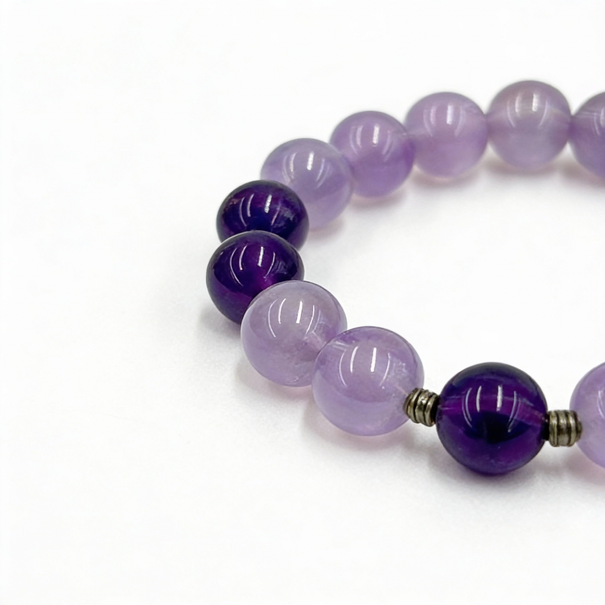Amethyst Lavender Quartz Clarity Healing Bracelet