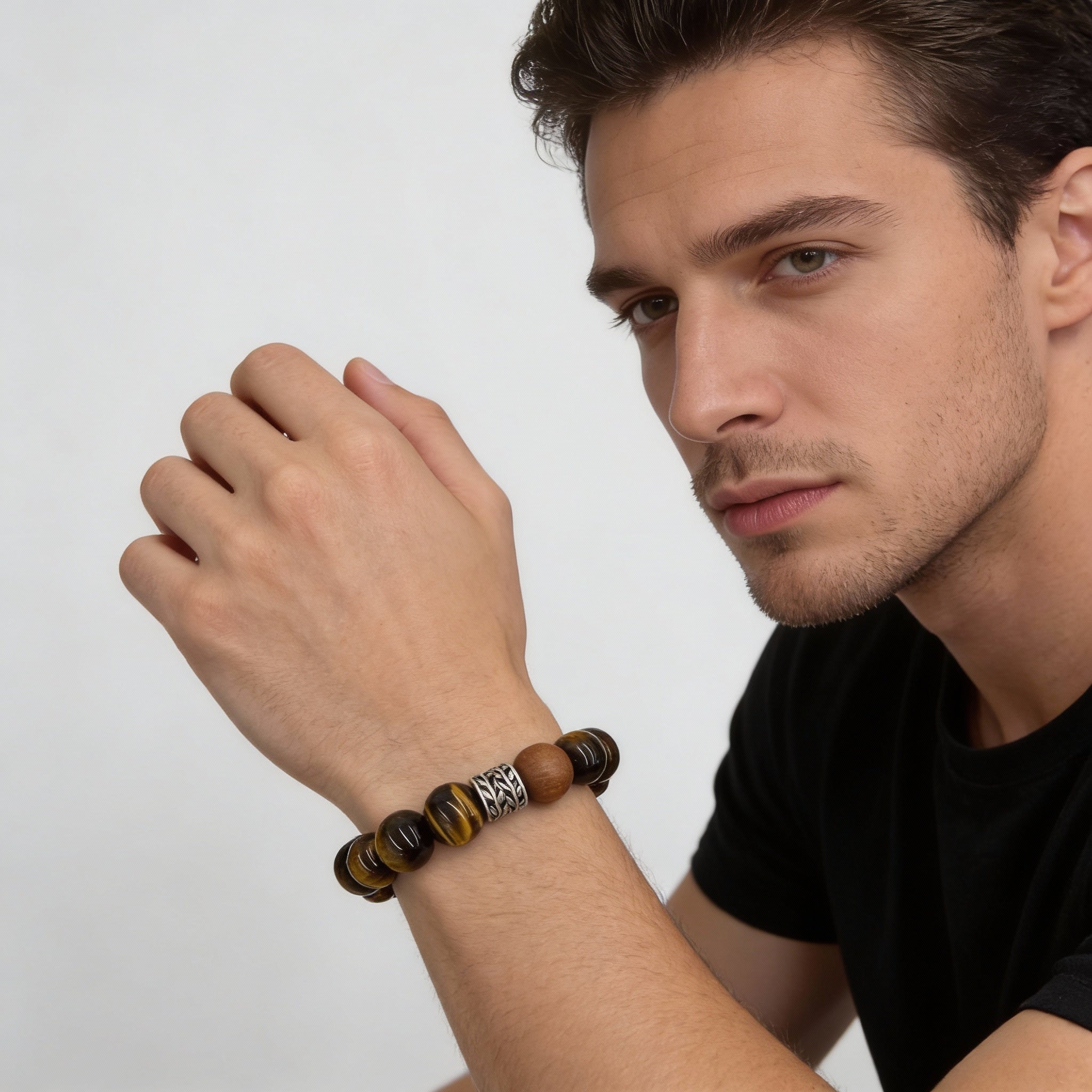Tiger’s Eye Sandalwood Strength Balance Bracelet