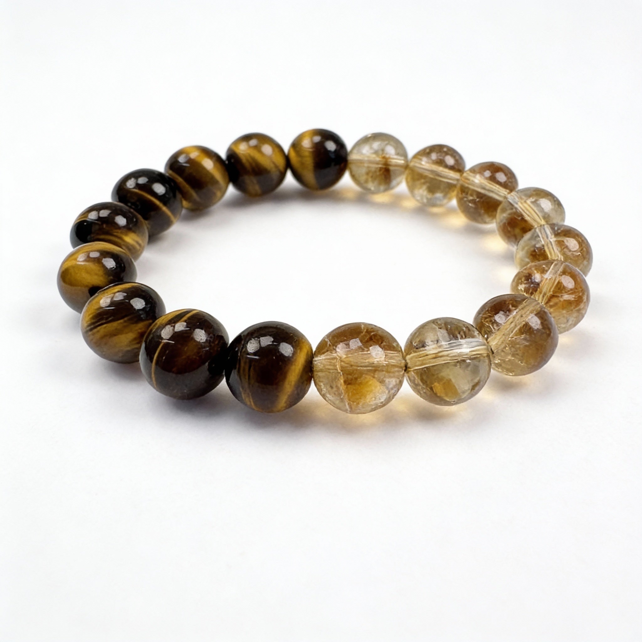 Tiger Eye Citrine Strength Wealth Confidence Bracelet