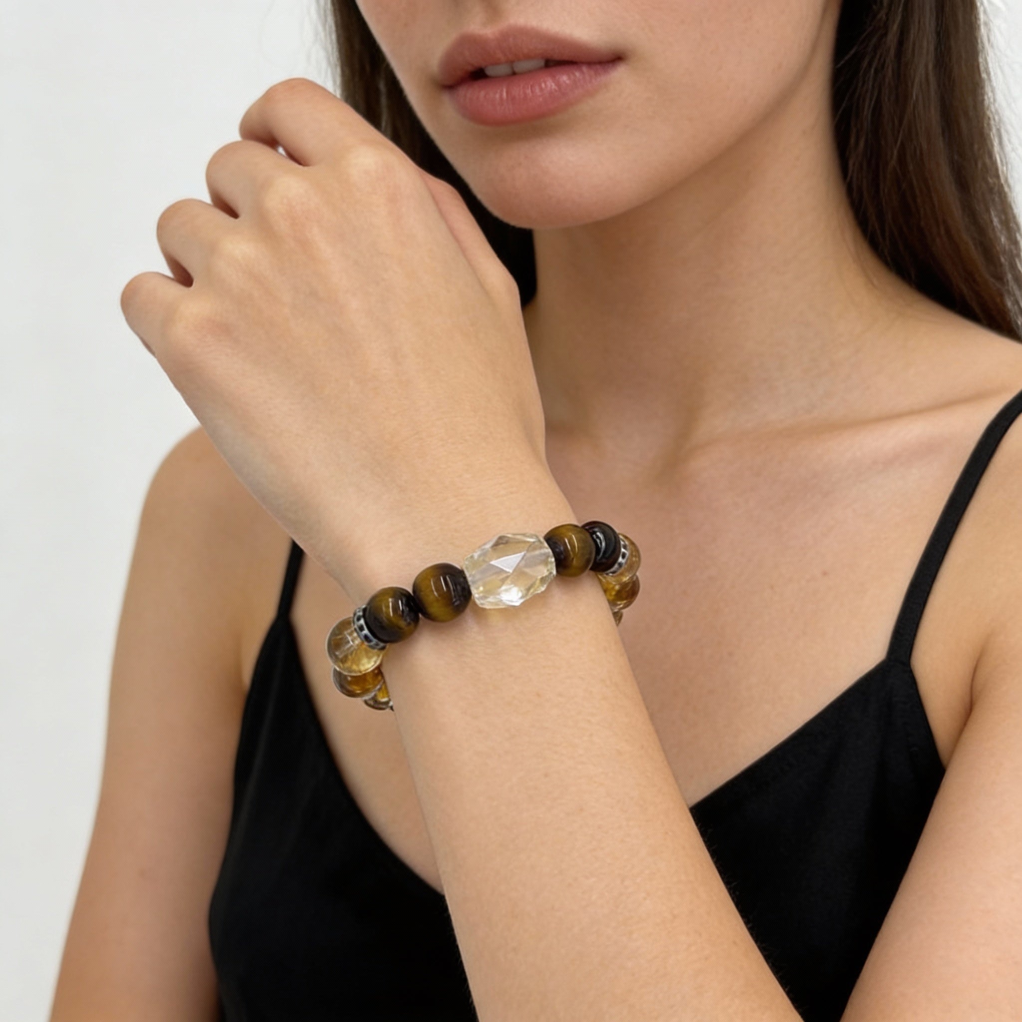 Citrine Tiger Eye Confidence Wealth Bracelet