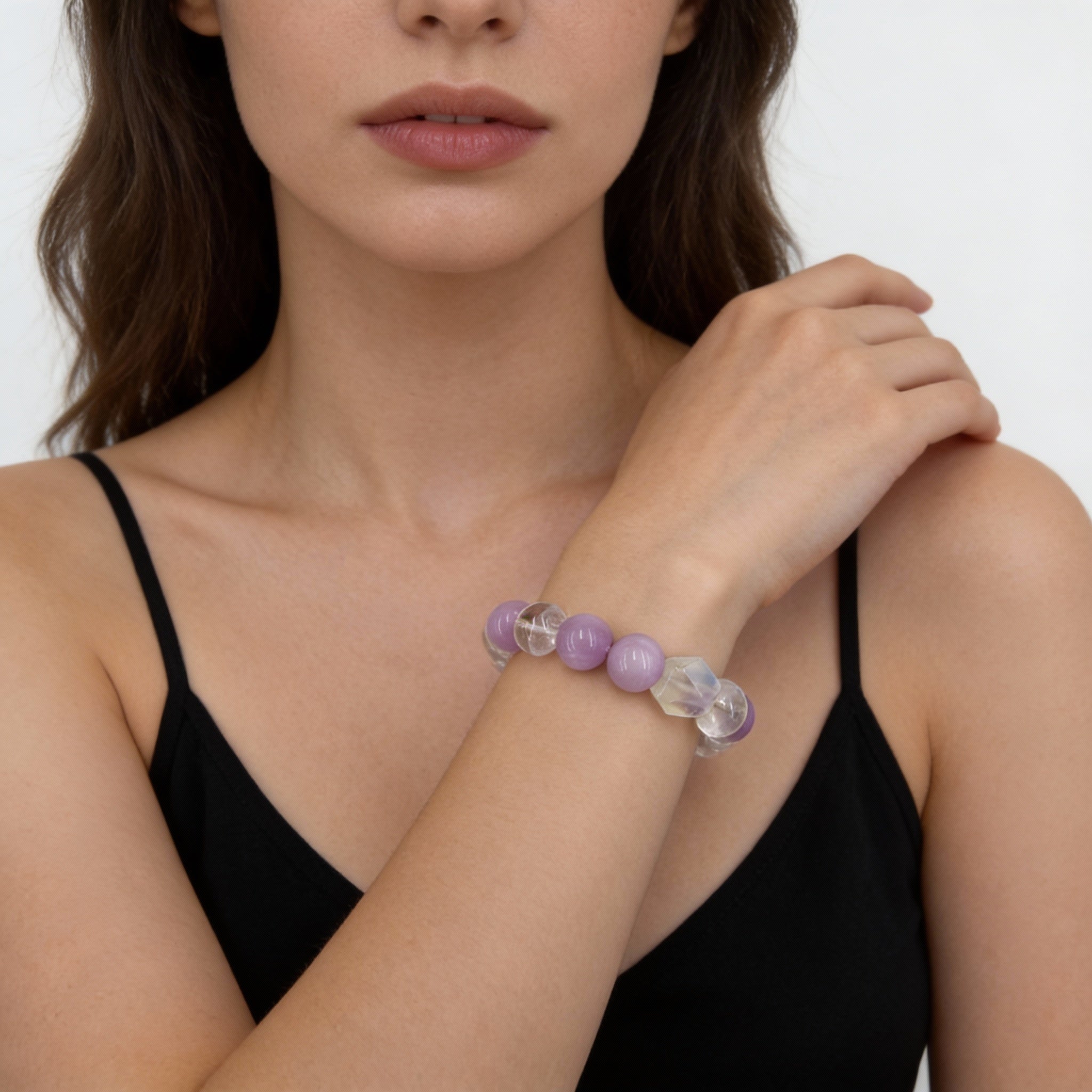 Amethyst Kunzite Moonstone Love Healing Bracelet