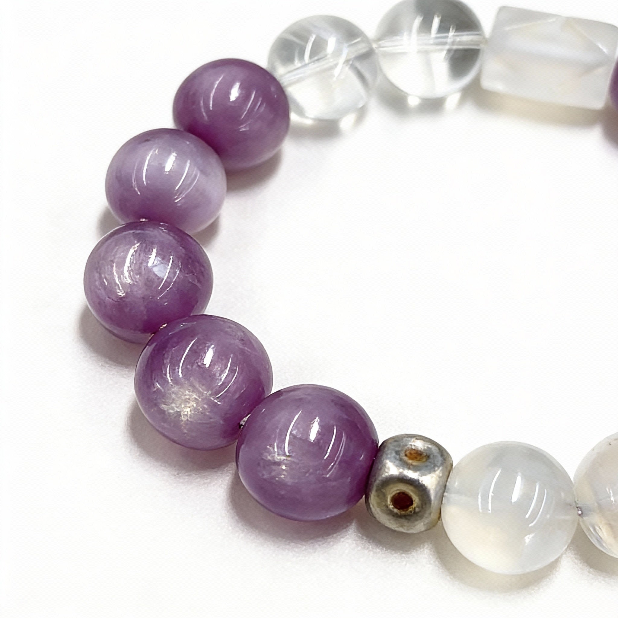 Amethyst Kunzite Moonstone Love Healing Bracelet