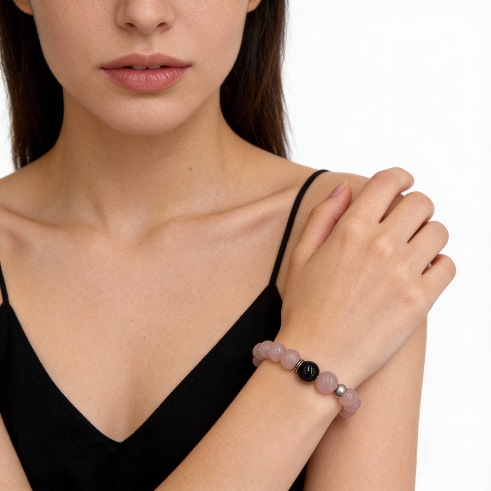 Rose Quartz Obsidian Love Protection Bracelet