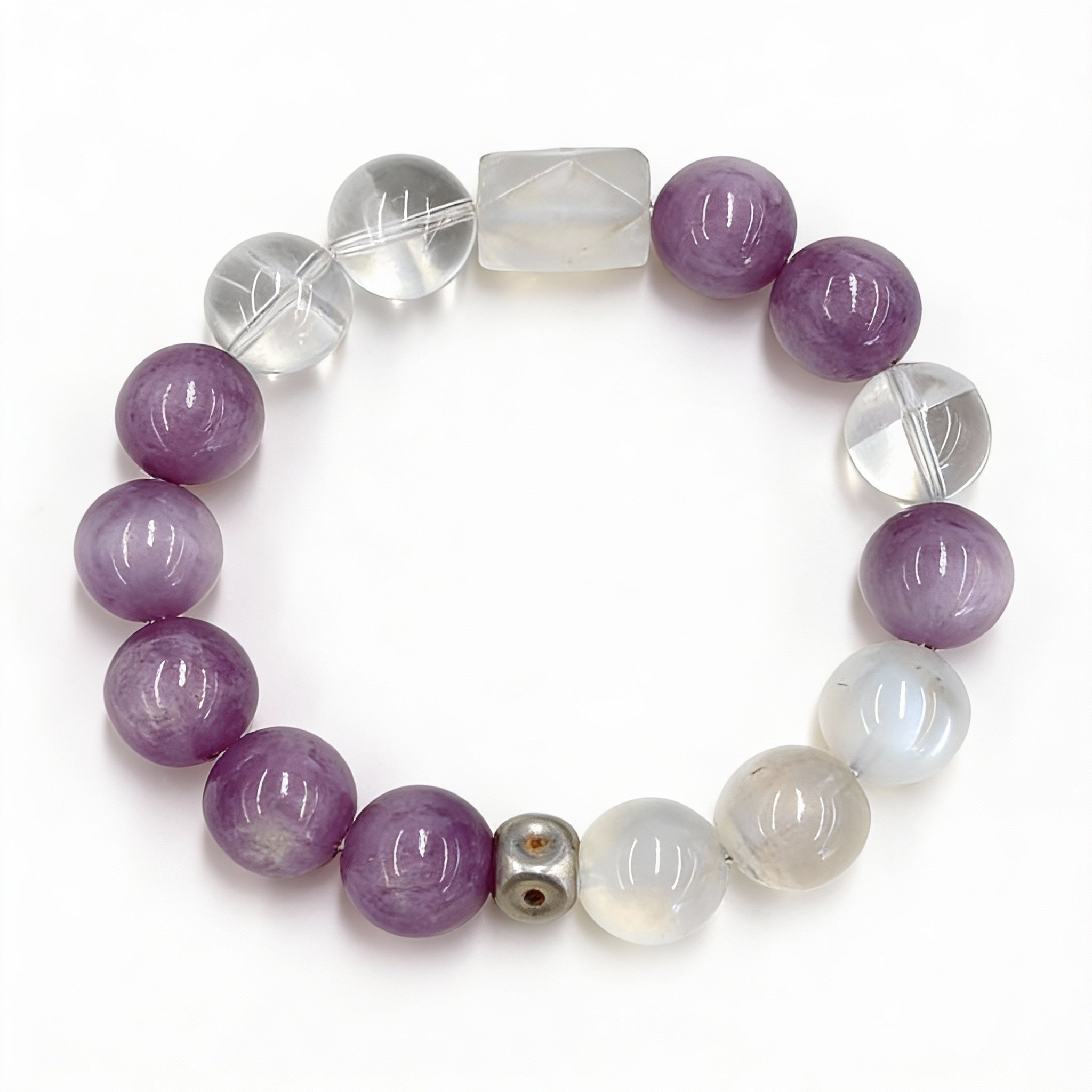 Amethyst Kunzite Moonstone Love Healing Bracelet