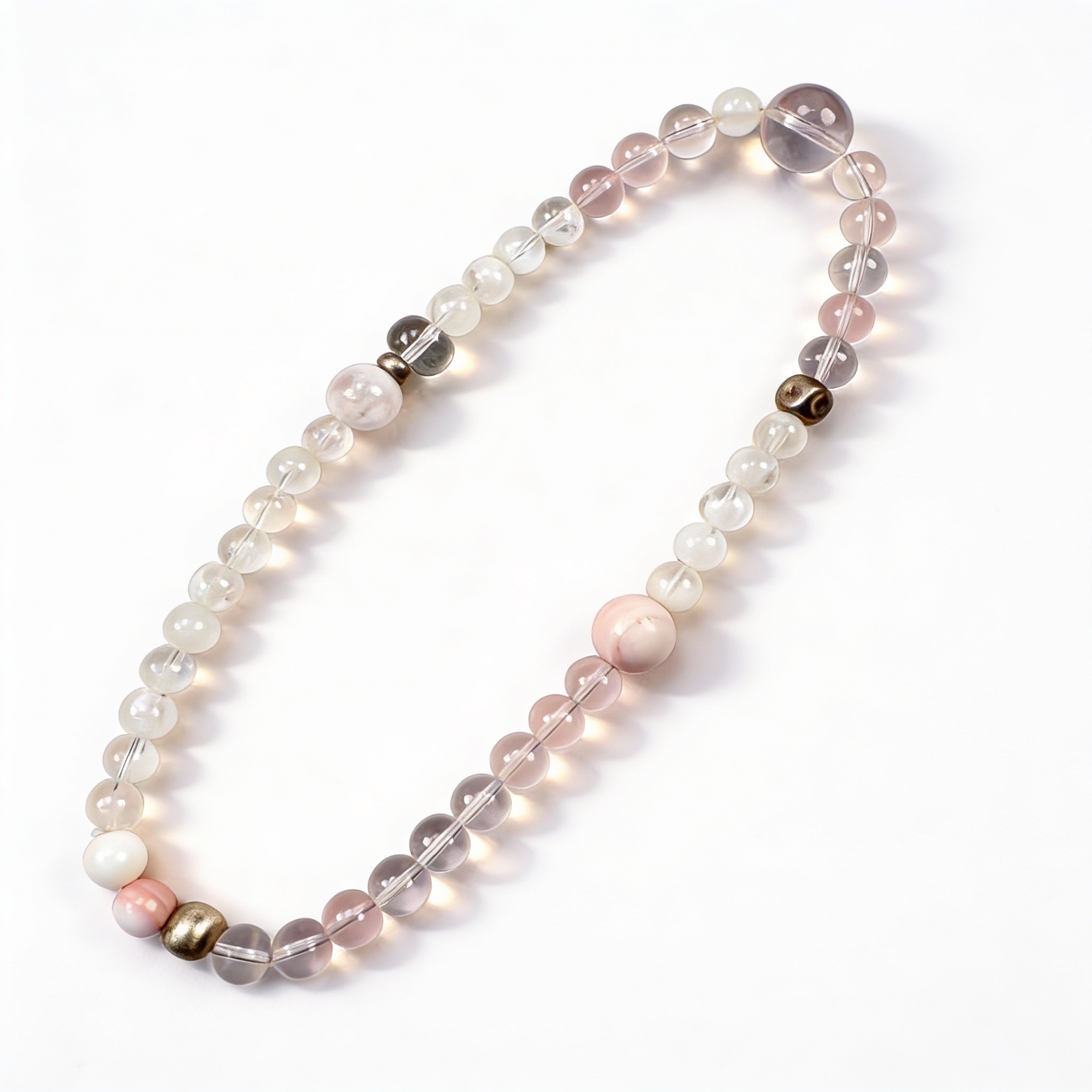 Rose Quartz Clear Quartz Agate Harmony Bracelet