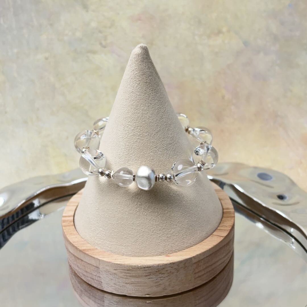 Clear Quartz Silver Clarity Balance Bracelet