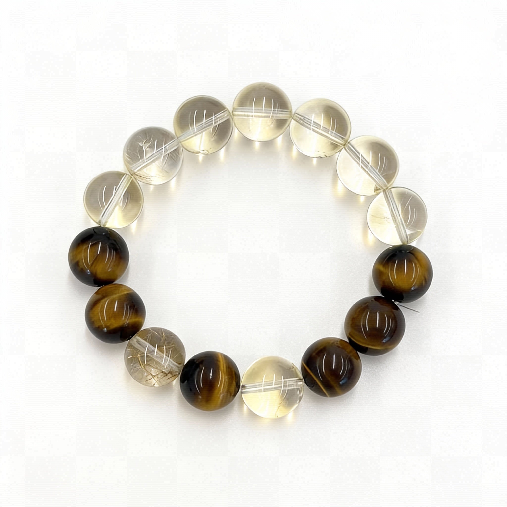 Tiger’s Eye Clear Quartz Protection Bracelet
