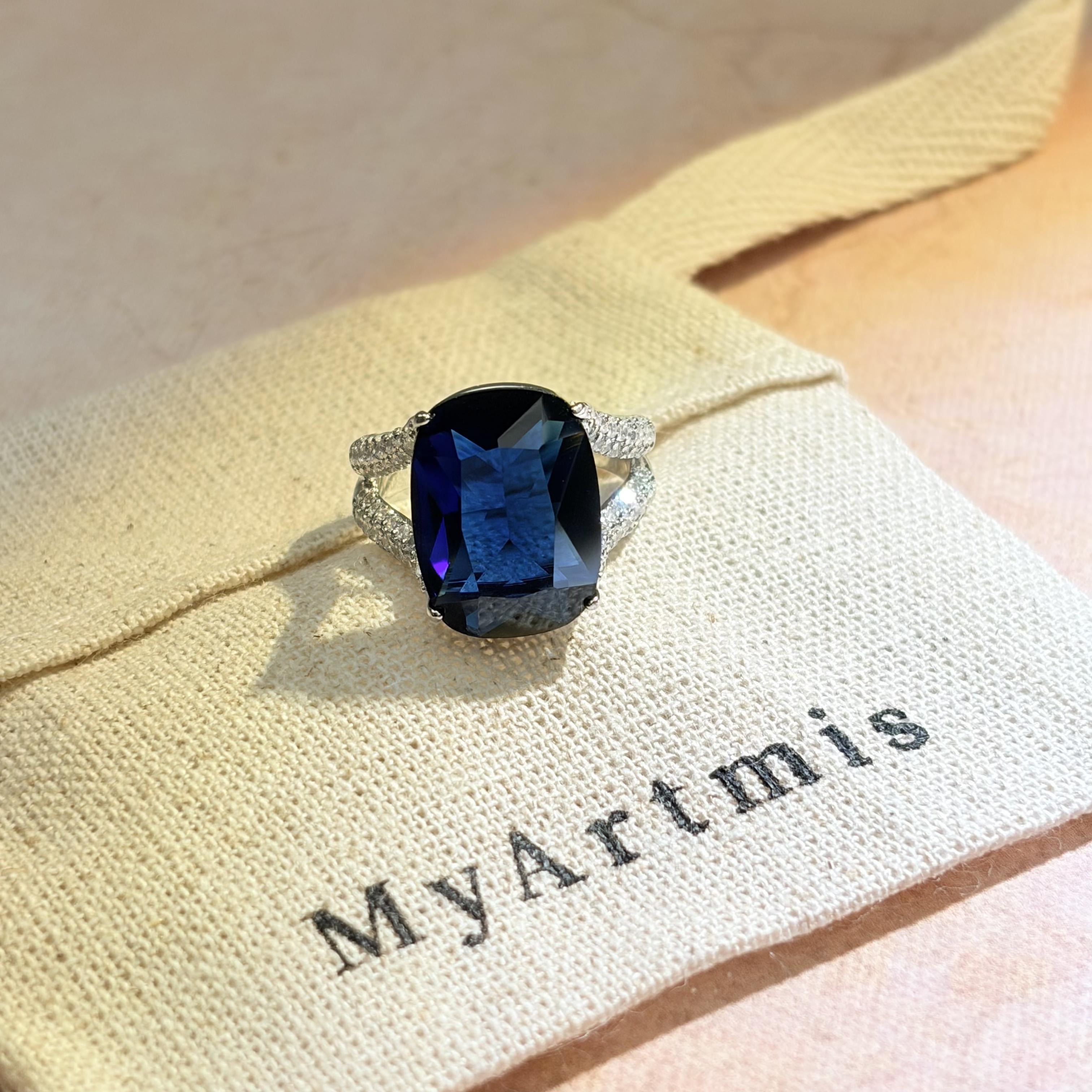 Blue Topaz Clear Quartz Radiance Ring