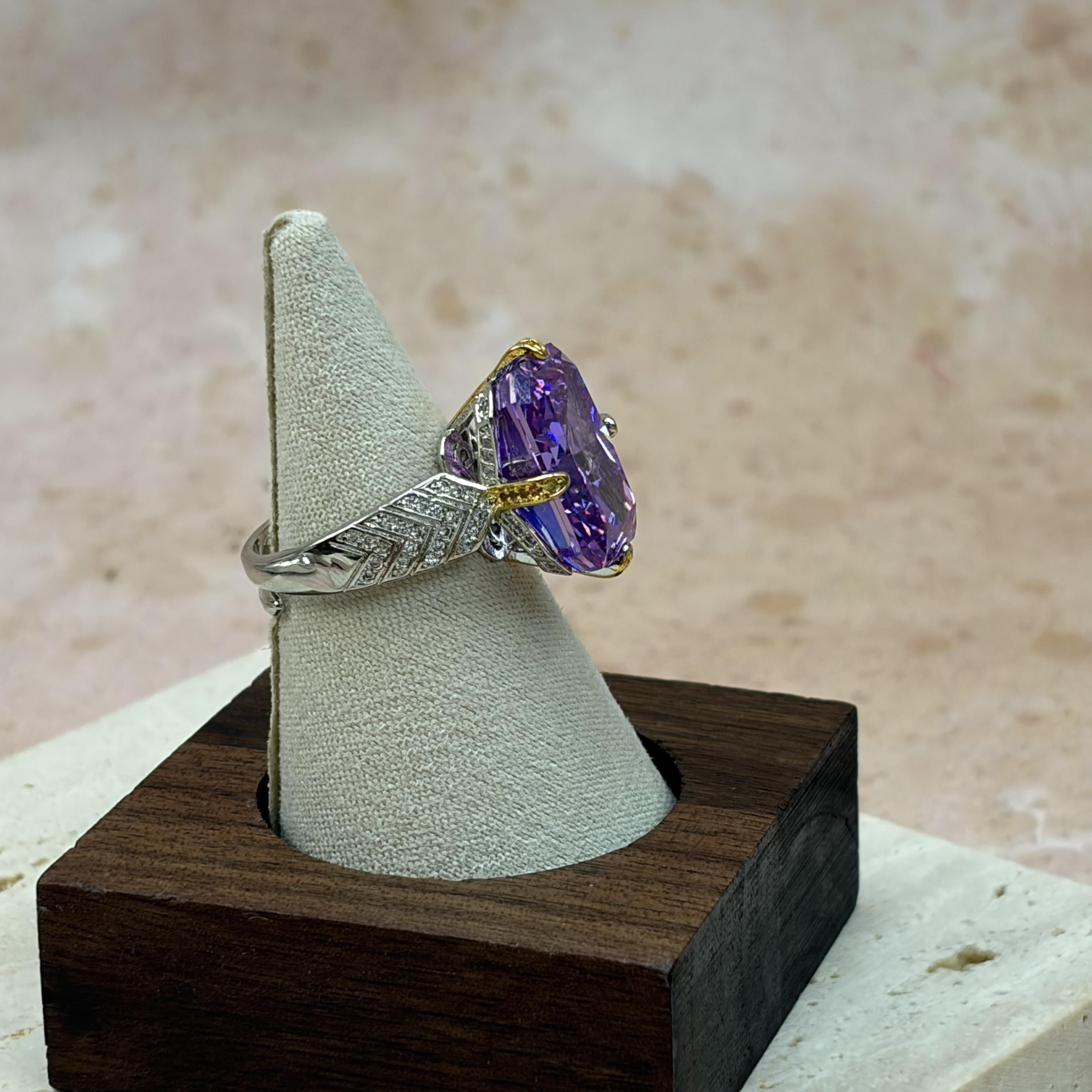 Amethyst Serenity Radiance Healing Ring