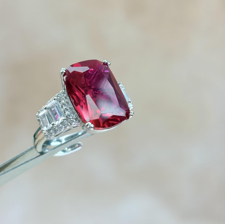 Garnet Radiance Energy Crystal Ring