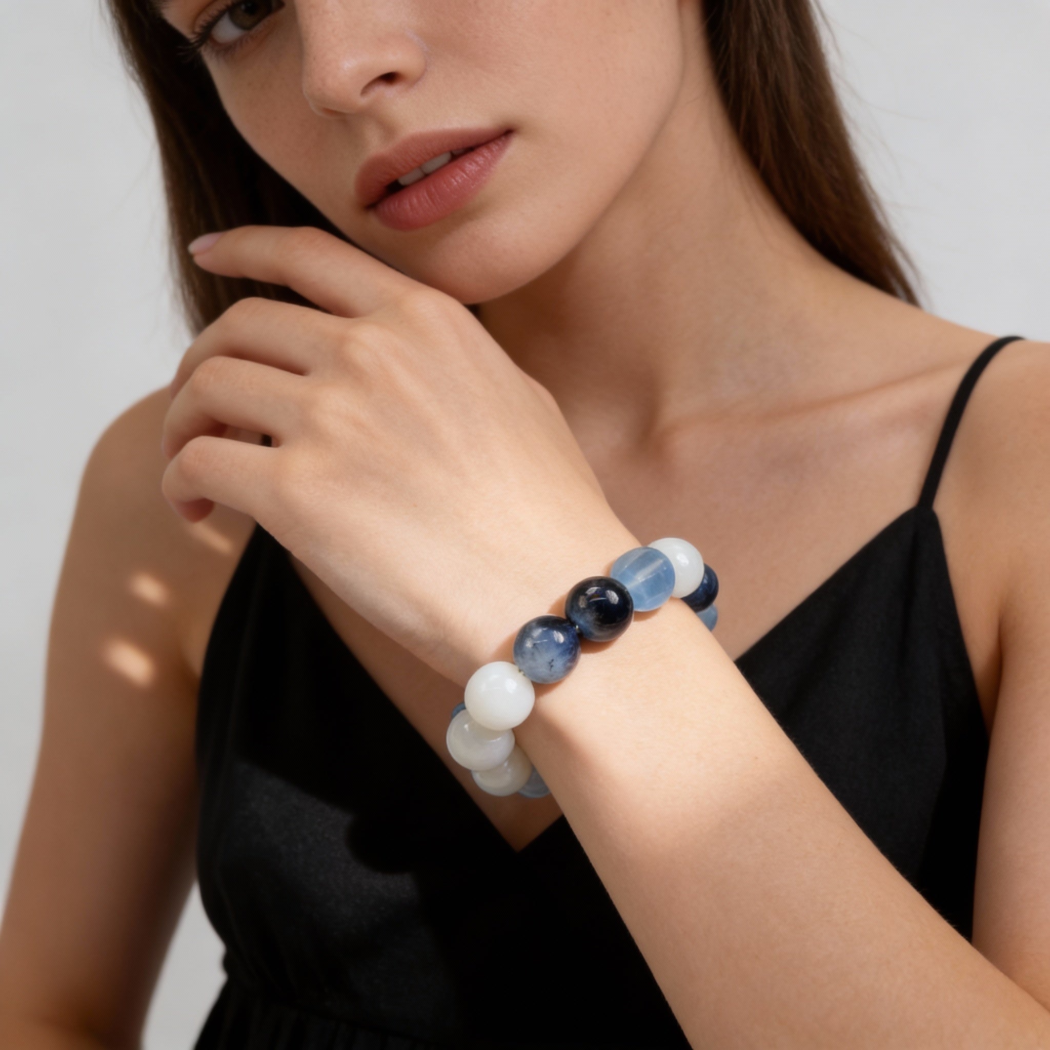 Moonstone Chalcedony Sodalite Serenity Bracelet