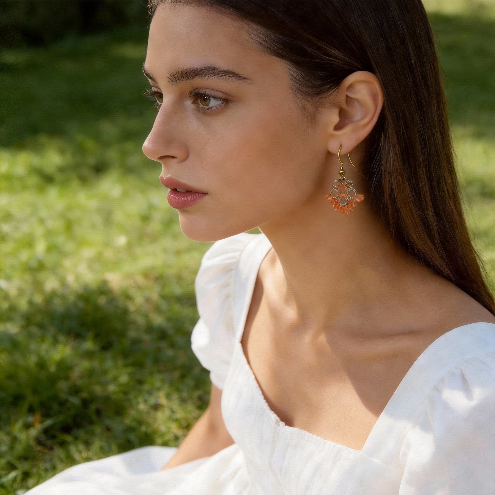 Handcrafted Weave Vintage Beaded Elegant Earrings