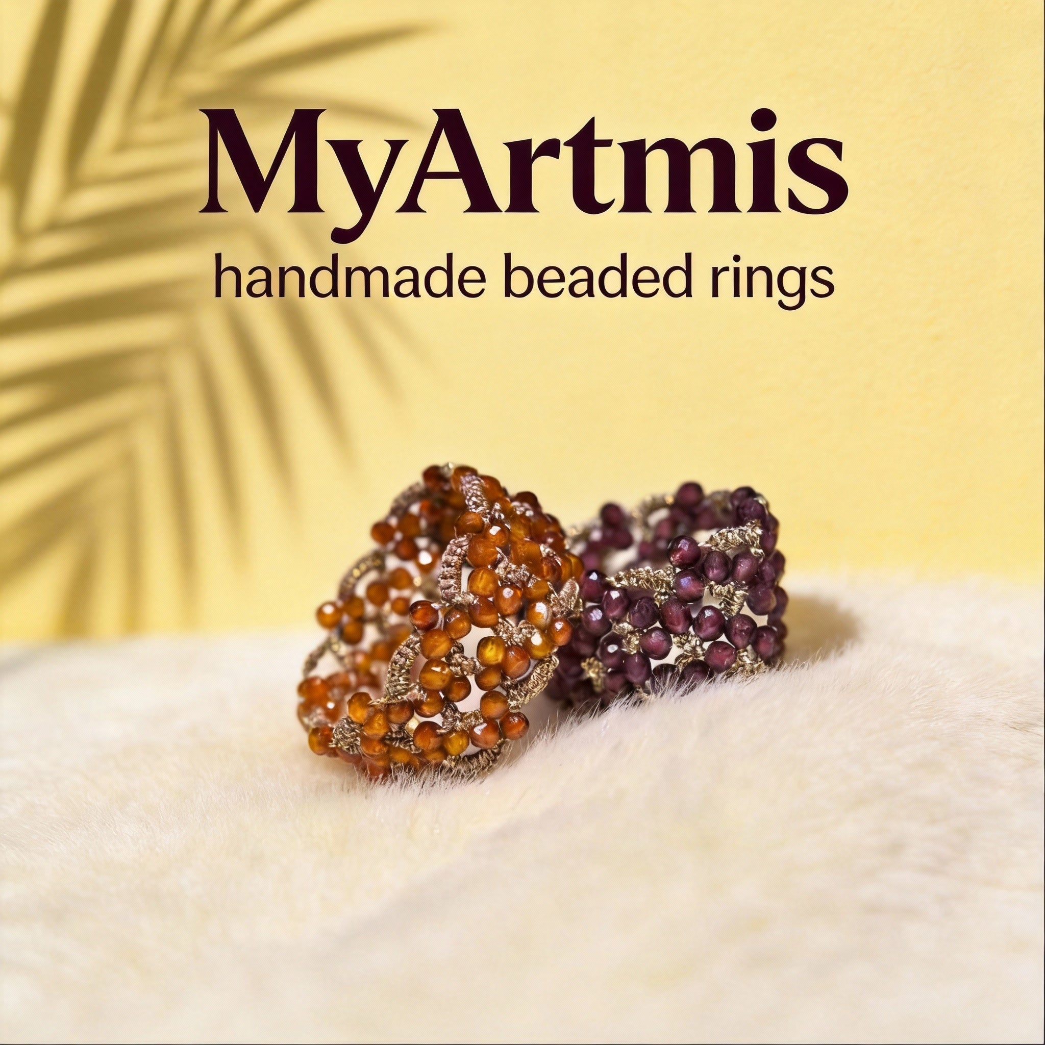 Handwoven Beads Metal Radiance Artisan Weave Ring