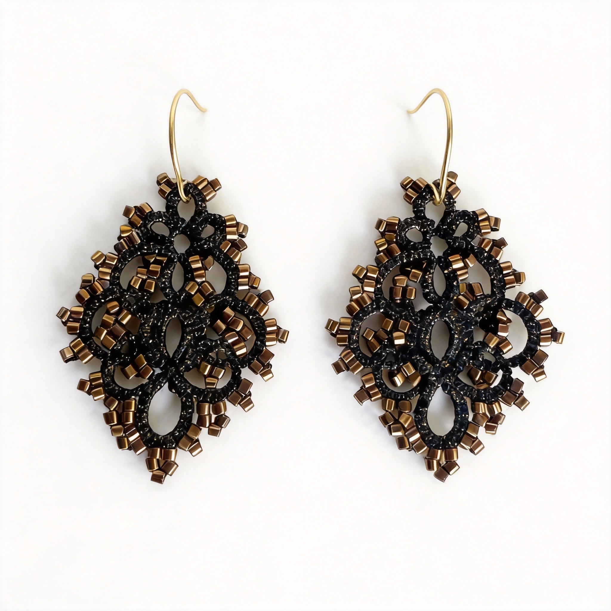 Shadow Metal Knotwork Artisan Earrings